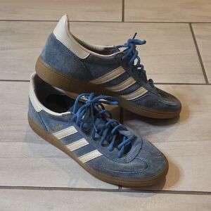 Adidas Spezial Blue Suede and White Men's Old School Sneakers Size 10.5